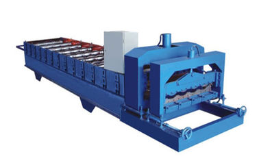 Chine petit pain de tuile vitré par bleu de 380V 60HZ formant la machine faisant la tuile de forme d'onde de 828mm fournisseur